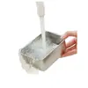 Caja de Acero Inoxidable para Conservar Frescura de Frutas, Guarniciones, Carne Congelada, Contenedor de Almacenamiento para Refrigerador de Cocina con Tapa, Caja para Almacenar Comidas Ligeras tipo Bento
