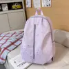 Mochila de Estilo Nuevo con Alto Atractivo Estético, Estilo Ins Coreano, Mochila Ligera Casual para Viajes para Chicas con Diseño de Gypsophila para Estudiantes