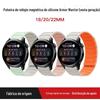 Adequado para Pulseira de Relógio Samsung Watch56, Pulseira de Relógio Magnética de Silicone Guerreiro Blindado Huawei Gt3/4/5/6 Geração