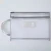 Bolsa de Arquivo Classificadora de Assuntos em Malha Transparente com Zíper Dupla Camada Grande Capacidade Uso por Aluno do Ensino Fundamental Cor Morandi Bolsa para Mensalidade