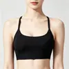 Sujetador Deportivo con Espalda en Y Hermoso para Mujer Cuello en U Tirantes Finos Sujetador de Fitness Alta Elasticidad Antishock para Correr Chaleco de Yoga