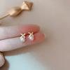 Pendientes de Concha de Estrella de Mar y Perla para Mujer Ins Nicho de Gama Alta Pendientes de Estrella de Cinco Puntas Akoya Coreanos Dulces