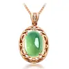 Colgante de amor hueco japonés y coreano, collar de corazón de cristal verde, colgante de piedra de uva, accesorios para clavícula, fabricantes al por mayor
