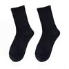 Meias Masculinas Longas Cor Sólida Tendência Respirável Meias Longas Preto Fio Duplo de Algodão Meias de Algodão Cano Alto Meias Masculinas Brancas Meias Esportivas