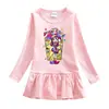 Vestido de Niña Estilo Nuevo Primavera y Otoño Versión Coreana 2026 Dibujos Animados Manga Larga Falda de Malla para Bebé Elegante Vestido de Princesa