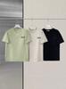 Essenciais Gola Redonda Manga Curta Nevoeiro Linha Dupla Solta Casual High Street Estilo Americano Manga Meia-Manga Marca Moderna Masculina Camiseta de Algodão Puro