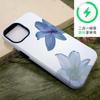 Funda de Teléfono Estilo Sencillo para Niñas con Flor de Lirio Tinta Lavada Azul Claro para Apple 18Pm, Funda Magnética a Prueba de Golpes para iPhone 17