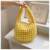 Outono e Inverno 2024 Nova Moda Bolsa Satchel Xadrez Bolha Transversal Ombro Axila Pequena Quadrada Bolsa Pequena Xadrez Simples Bolsa Feminina