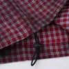 Camisa de manga corta con tinte de corbata a cuadros desgastada para hombre, estilo moderno europeo y americano, con dobladillo con cordón y cuello de solapa, manga corta, verano