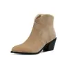 Botines de estilo occidental, estilo europeo y americano, gamuza, tacón grueso, botas de mujer, talla grande 13-1
