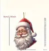 Colgante de Decoraciones Navideñas Transfronterizas Colgante de Acrílico con Impresión de Avión Hombre Mayor y Ciervo Colgante de Atmósfera Festiva