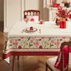 Mantel Festivo Rojo para Bodas, Impermeable, Resistente al Aceite, Lavable, Cubierta para Mesa de Café, Decoración de Habitación de Boda, Cubierta de Mesa