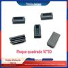 10 * 30 plugue quadrado plugue de tubo de plástico plugue de tubo de móveis plugue de tubo quadrado de aço inoxidável plugue de móveis tapete de pé antiderrapante