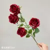 Flores Artificiales: Rosa Diana, Rosa de Cuatro Cabezas, Rosa de Montaña Nevada, Arreglo Floral para Salón de Bodas, Rosa Artificial de Seda, Comercio Exterior Transfronterizo