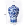 Vaso grande de porcelana de Jingdezhen, vaso de flor de cerâmica decorativo, vaso de armazenamento tipo jarra de general, peça decorativa para hall de entrada e sala de estar, em estoque