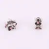 Directo de fábrica diy accesorios de joyería de aleación cuentas huecas de flor con agujero grande encaje diamante aleación cuentas con agujero grande
