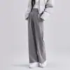 Calça de Maternidade de Cintura Alta com Pernas Largas e Alta Elasticidade, Caimento Solto, Não Apertada, Calça Casual, Calça Esportiva