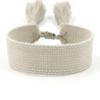 Pulsera de Cinta Tejida Estilo Étnico con Texto Bordado y Borlas, Pulsera Trenzada DIY, Diseño Simple, 104 Colores Disponibles, Pulsera Estilo Europeo y Americano