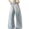 Jeans adelgazantes de cintura alta, nuevo modelo 2026, corte recto holgado, versátiles, con caída, pantalones vintage de pierna ancha, estilo fino de verano