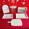Nuevo Estante Blanco para Mesa de Postres Madera Acrílico Blanco Soporte de Exhibición para Mesa de Postres Decoración de Mesa