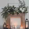 Gabinete Decorativo de Chimenea Estilo Francés Vintage, Divisor Minimalista para Entrada de Sala de Estar en Casa, Gabinete Estrecho Blanco de Madera Maciza