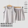 Nuevo Traje de Verano sin Mangas de Lyocell para Niños y Niñas, Ropa Ligera con Aire Acondicionado, Ropa de Casa Clase A, Pijamas para Bebé