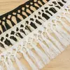 Encaje de borlas anudado a mano de fábrica hilo de algodón encaje con flecos oreja colgante para cortina de sofá accesorios para ropa