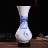 Cerâmica de Jingdezhen Pintada à Mão Azul Ornamentos de Vaso Decorativo Chinês Sala de Estar Antigo Arranjo de Flores Casa Adega Porcelana Azul e Branca