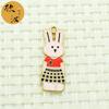 Pingente Pendente Antropomórfico Urso Grande Vestido Animal Acessórios DIY Título Cachorrinho Pingente Coelho Corda de Mão Pingente