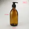 Frasco de Vidro Cosmético Marrom de 60ml Bloqueador de Luz, Frasco para Álcool em Gel, Frasco Refil para Shampoo, Frasco Vazio Tipo Pump para Gel de Banho