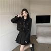 Jaqueta Estilo Tweed para Mulheres, Novo Estilo Primavera 2025, Design Puro e Desejável, Top Curto Solto Chique com Franjas e Mangas Compridas