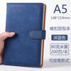 Cuaderno A5 con Inserto para Bolígrafo, Superficie Suave, Libreta Moderna y Sencilla, Set de Cuero PU, Páginas Interiores Engrosadas con Logotipo Imprimible