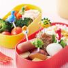 Palillo de fruta infantil de estilo japonés de plástico de dibujos animados pequeño dinosaurio Tiranosaurio tenedor para fruta lindo palillo bento tenedor para postre pan