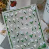 Marco de Fotos Estilo Fresco Vintage Pegatinas de Uñas con Forma de Lazo Ts4078 Estilo Pastoral Francés Pegatinas Florales de Cerezo para Uñas