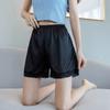 Shorts de Seguridad de Encaje y Seda de Hielo 2025 Verano Delgados Anti-Exposición No se Enrollan Transpirables de Cintura Alta para Mujer