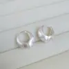Pendientes de Plata de Ley 925 con Aguja Elegante de Alambre Dibujado para Uso Diario con Sentido de Diseño Sentido Avanzado Arete Hebilla de Oreja Joyería para Mujeres