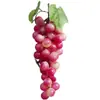 Decoração de Cachos de Uva Roxa e Verde Simulação Uvas Plásticas Falsas Folhas Verdes Videiras de Uva Videiras de Frutas Enfeites Plantas Teto