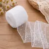 En stock 6 cm encaje de malla de lunares para lazos hechos a mano de bricolaje, accesorios para el cabello, cintas, ropa y accesorios para bolsos