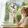 Atrapasoles de Vidrio de Colores de Colibrí y Lirio del Valle, Decoración Redonda para Colgar en la Ventana, Exclusivamente para Decoración del Hogar