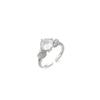 Anillo mujer transfronterizo nuevo acero inoxidable incrustado circonita anillo de amor Joker acero titanio lujo ligero anillo de dedo para la vida al por mayor