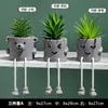 Estilo Ins Escandinavo Boneca Pendurada Planta Verde Falsa Enfeites Decorativos Criativos Mesa de Escritório Suculenta Artificial Pequenas Plantas em Vasos
