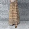 Falda de Malla para Pastel para Mujer, Nuevo Estilo Coreano Otoño 2026, Súper de Ensueño, Artesanía Pesada, Hasta la Rodilla, Adelgazante, Dobladillo Amplio, Falda de Longitud Media, Media Falda