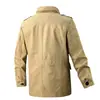 Jaqueta corta-vento europeia e americana de tamanho transfronteiriço para primavera e outono para homens de meia-idade, blusa casual fina para trabalho, jaqueta nova de algodão puro para homens
