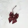 Corbata de moño para hombre Corbata de moño para mujer Floral Versátil JK Uniforme japonés Sin banda elástica Material escolar Jardín de infantes Rayado Estilo Campus