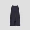 Calça Lã Grossa Forrada com Fleece Perna Larga para Mulheres 2025 Inverno Novo Estilo Cintura Alta Quente Emagrecedora Macia Reta