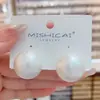 Pendientes Franceses Retro de Perlas Plisadas Semicirculares Pendientes de Botón Exagerados Texturizados Estilo Francés Pendientes de Celebridad de Internet de Lujo Ligero