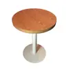 Mesa de Bar Retro Café Comida Occidental Tienda de Té con Leche Mesa Rectangular Mesa Redonda Pequeña Madera Maciza Rayada 8V Personalizable