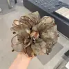 Accesorio para el cabello moderno y versátil, scrunchie de cristal de alta gama, accesorio diario para peinar el cabello, banda elástica para hacer moños