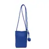 Suministro Exclusivo Transfronterizo de Bolso Pequeño de Cuero Genuino de Moda para Mujer para Teléfono Móvil y Monedas con Patrón de Lichi, Estilo Vertical, Mini Bolso Cruzado de Hombro de Cuero Suave