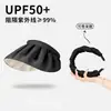Sombrero de Sol para Mujer Verano Protector Solar Anti-UV Diadema de Concha Parte Superior Abierta Cubre Rostro Ala Grande Sombrero de Sol de Verano para Ciclismo